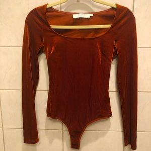 Velvet Ribbed Bodysuit